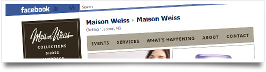 Facebook Design for Maison Wiess - Jackson and Oxford Mississippi Facebook Design for Maison Wiess - Jackson and Oxford Mississippi